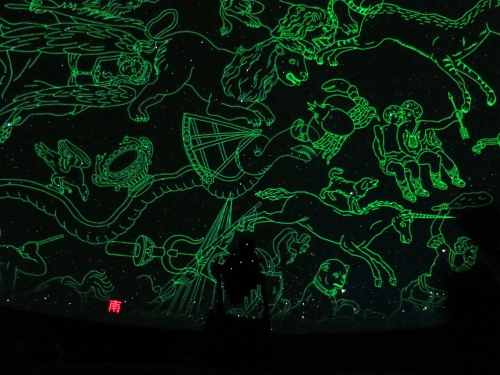 クロノスIIの恒星とステラドームの星座絵 クロノスIIの恒星とステラドームの星座絵