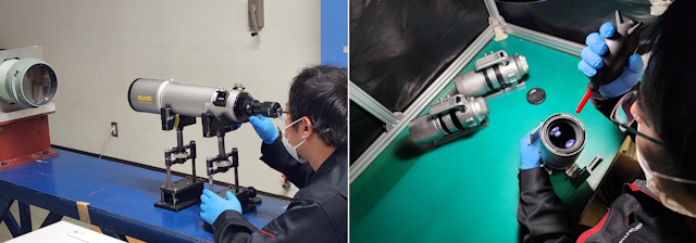 サイトロンジャパン新潟胎内工場での検査のようす サイトロンジャパン新潟胎内工場での検査のようす