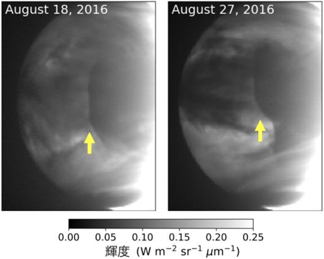 金星の雲の長大な不連続線 金星の雲の長大な不連続線