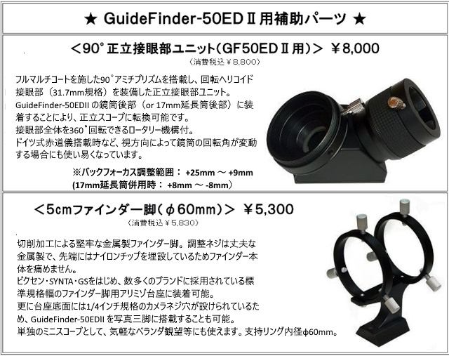 GuideFinder-50EDII補助パーツ