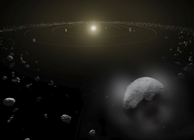 小惑星帯と準惑星「ケレス」のイラスト