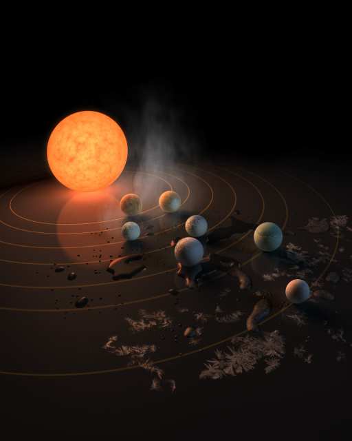 TRAPPIST-1惑星系のイラスト