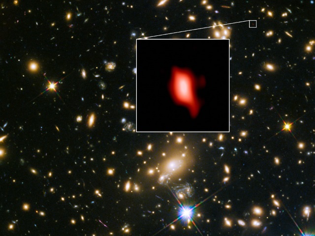 銀河団「MACS J1149.5+2223」と銀河「MACS1149-JD1」