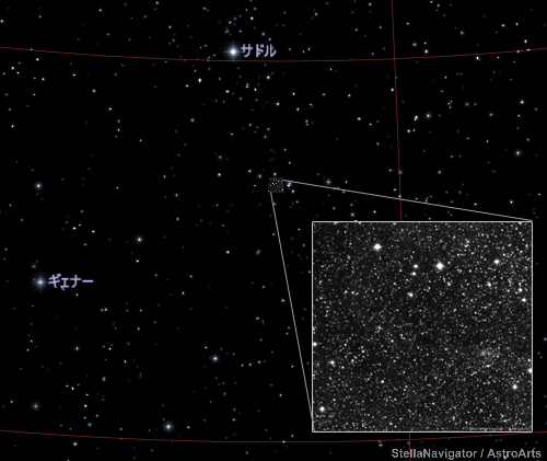 大質量星形成領域IRAS 20143+3634周辺の星図