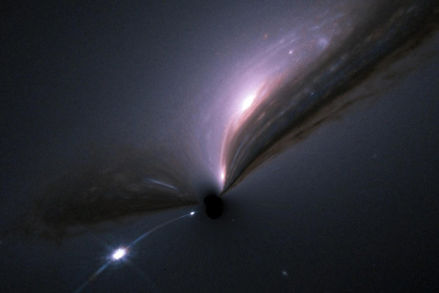 ブラックホールによる重力レンズ