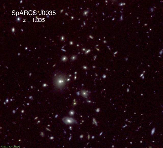 銀河団「SpARCS J0035」
