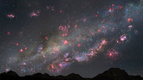 100億年前の天の川銀河の想像図