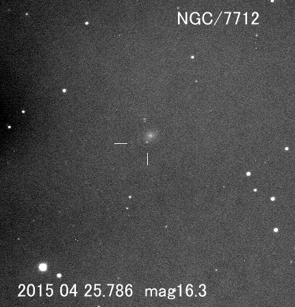 ペガスス座の超新星の発見画像