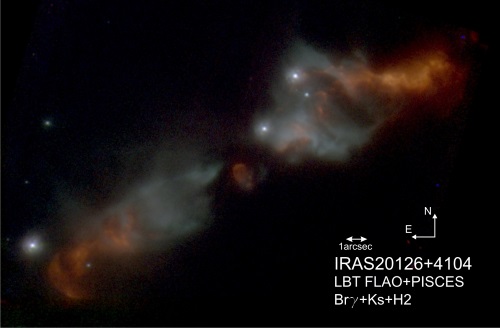 IRAS 20126+4104の赤外線画像