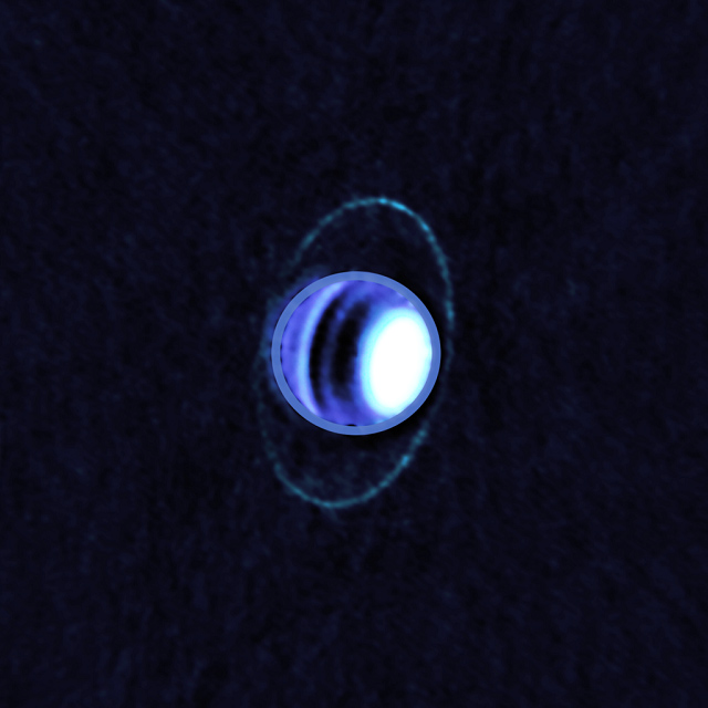アルマ望遠鏡で撮影された天王星