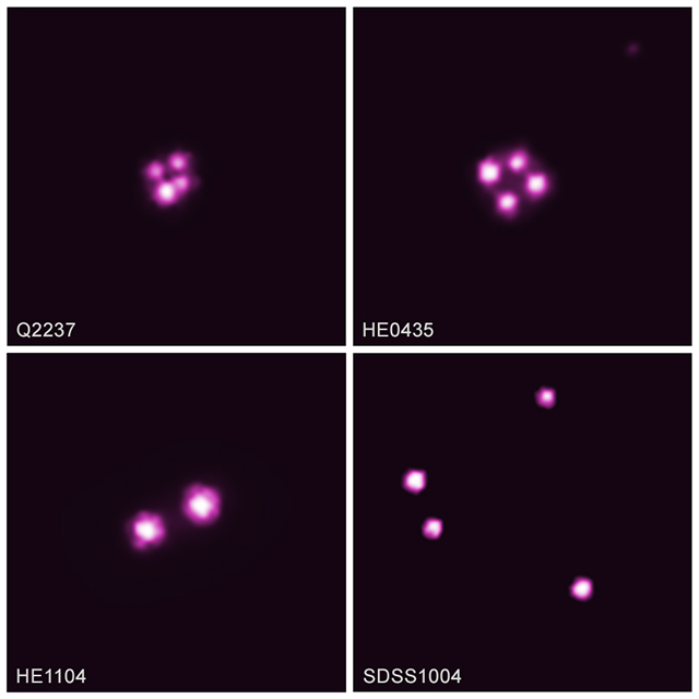 クエーサーの重力レンズ像の画像