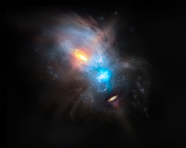 NGC 6240の想像図