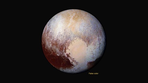 冥王星の擬似カラー画像