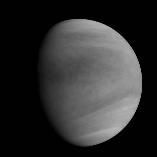 「あかつき」がとらえた金星の紫外線像