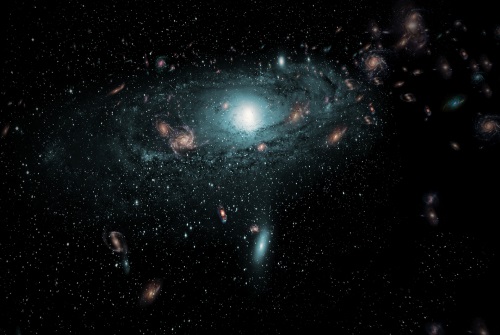 確認または今回新たに発見された銀河の想像図
