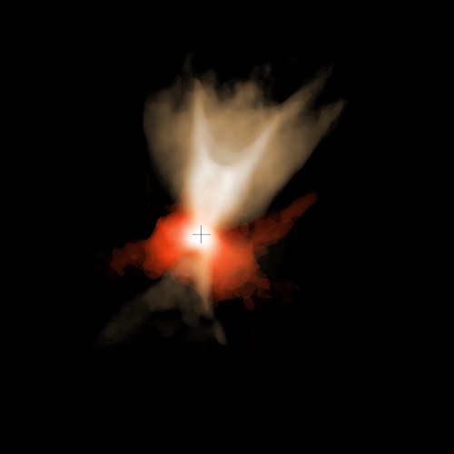 アルマ望遠鏡によるTMC-1Aの観測画像