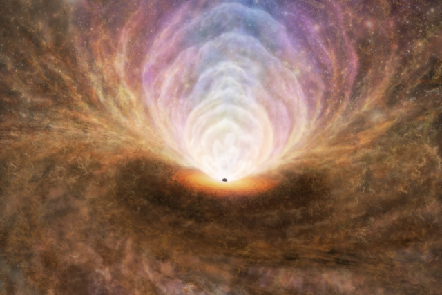 活動銀河核の星間物質分布の想像図