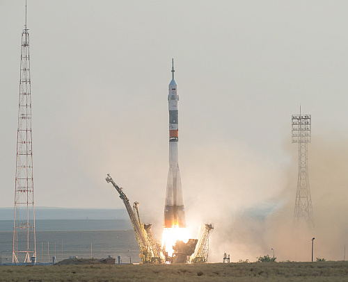 ソユーズ宇宙船の打ち上げ