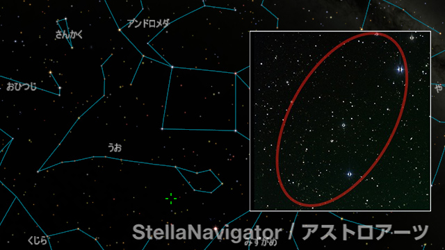 高エネルギーニュートリノの到来方向の拡大可視光線画像 高エネルギーニュートリノの到来方向