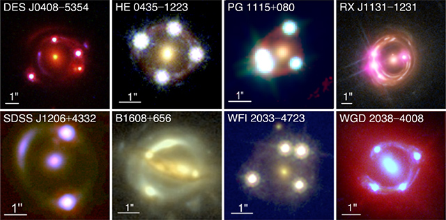 解析された8つの重力レンズクエーサー
