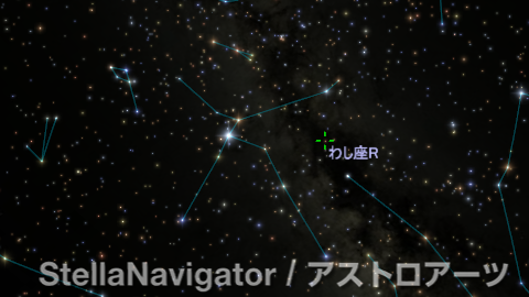 わし座R周辺の星図 わし座R周辺の星図
