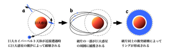 環の形成過程の概念図
