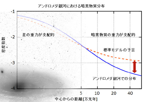 M31のダークマターの密度分布