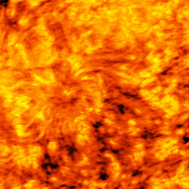 波長3mmの電波でアルマ望遠鏡が撮影した太陽黒点