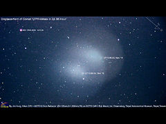 （洪景川（Taipei Astronomical Museum）氏撮影のホームズ彗星の写真 1）