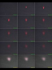 （みんめ某氏（宮崎県天文協会）撮影のS-520-23号ロケット実験の写真）