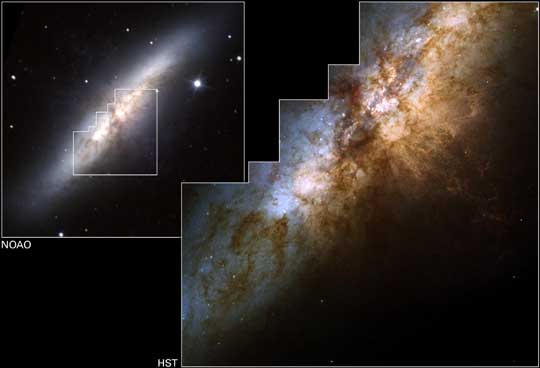 HSTがとらえた「M82」銀河