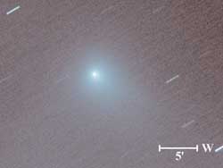 国内で撮影された C/2001 A2 リニア彗星 (疑似カラー)