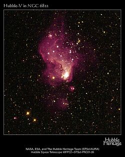 （NGC 6822 の ハッブル V の写真）