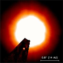 （ジェミニ望遠鏡が撮影した褐色矮星の写真）