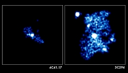 （遠方の銀河4C41.17と3C294の画像）
