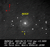 （M74と超新星SN2003gdの写真）