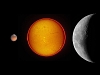 （太陽、月、火星の写真）