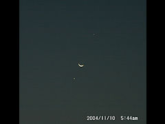 （kazenotayori氏撮影の月と金星、木星の写真）
