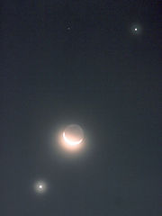 （吉尾賢治氏撮影の月と金星、木星の写真 2）