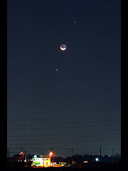 （やまちゃん氏撮影の月と金星、木星の写真 1）