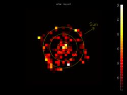 Swift衛星によるテンペル彗星のX線検出画像（衝突後）