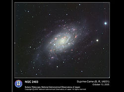 （すばる望遠鏡が捉えたの渦巻銀河 NGC 2403の画像）