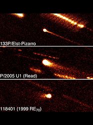 3つの主帯彗星の画像