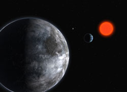 （Gliese 581系の想像図）