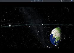 ステラナビゲータ Ver.8でプラネタリウム番組「遠い宇宙の向こうに」の1シーン