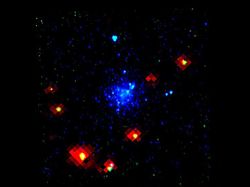 球状星団 NGC 1261の周辺の擬似カラー画像