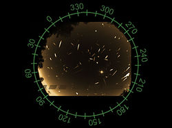 （2008年11月16日〜19日米・コロラド州で観測された流星の画像）
