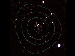 （銀河団XMMU J2235.3-2557の赤外線画像）