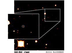 （岡山天体物理観測所188cm望遠鏡＋赤外線観測装置ISLE（アイル）がとらえたGRB090423の画像）