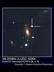 （超新星SN 2009dcの画像）